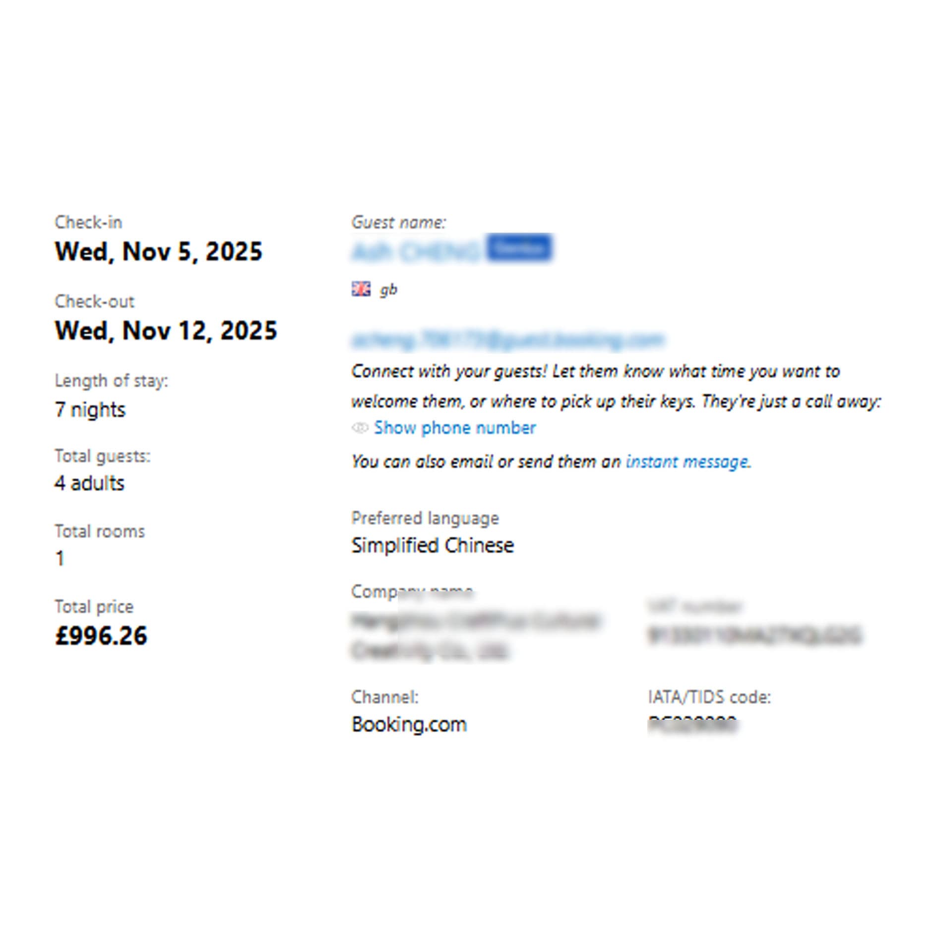 Student booking performance 9